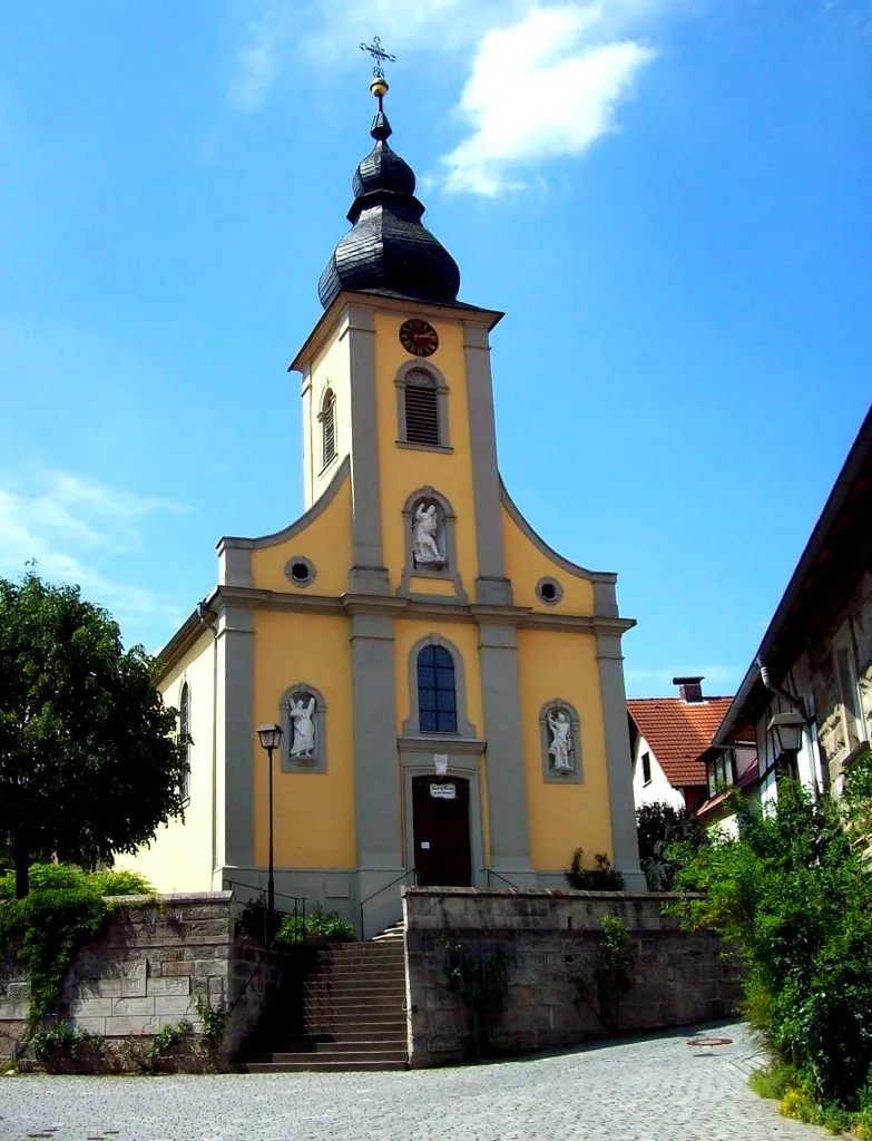 The baroque church "St. Andreas and St. Katharina" in Neubrunn