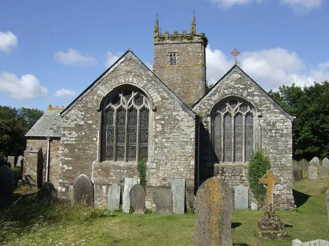 St. Pinnock church, east end, near to St Pinnock, Cornwall, Great Britain.