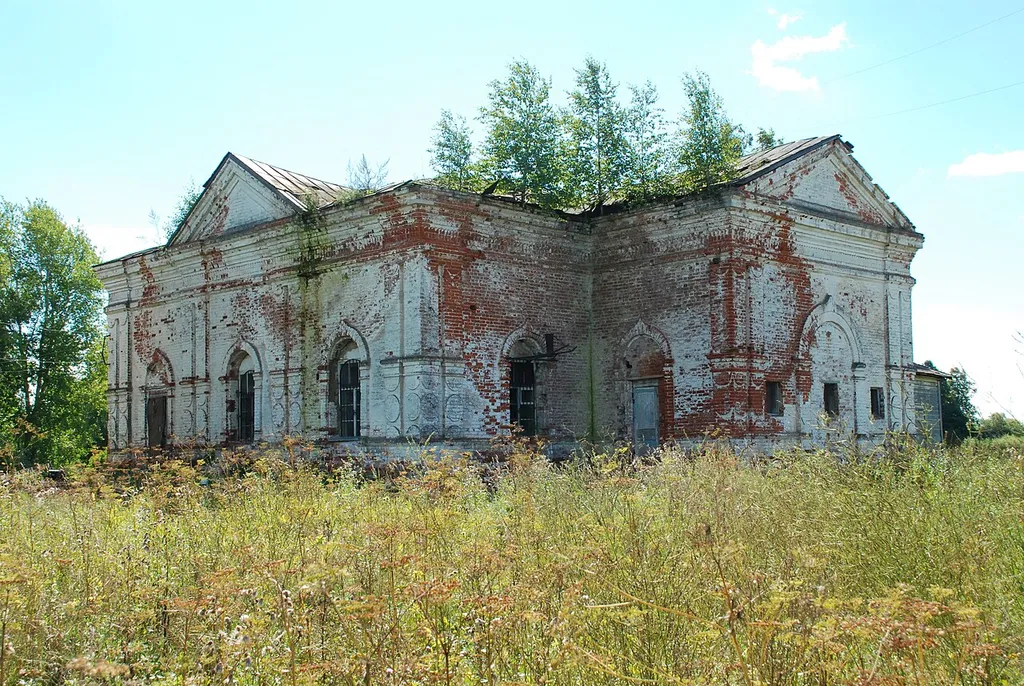 Неопалимовская церковь с интерьером, 1827 г.: Бородино, Гаврилово-Посадский район, Ивановская область