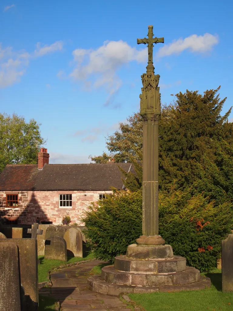 Photograph of the Churchyard Cross, St Edward's Church, Cheddleton, Staffordshire, England