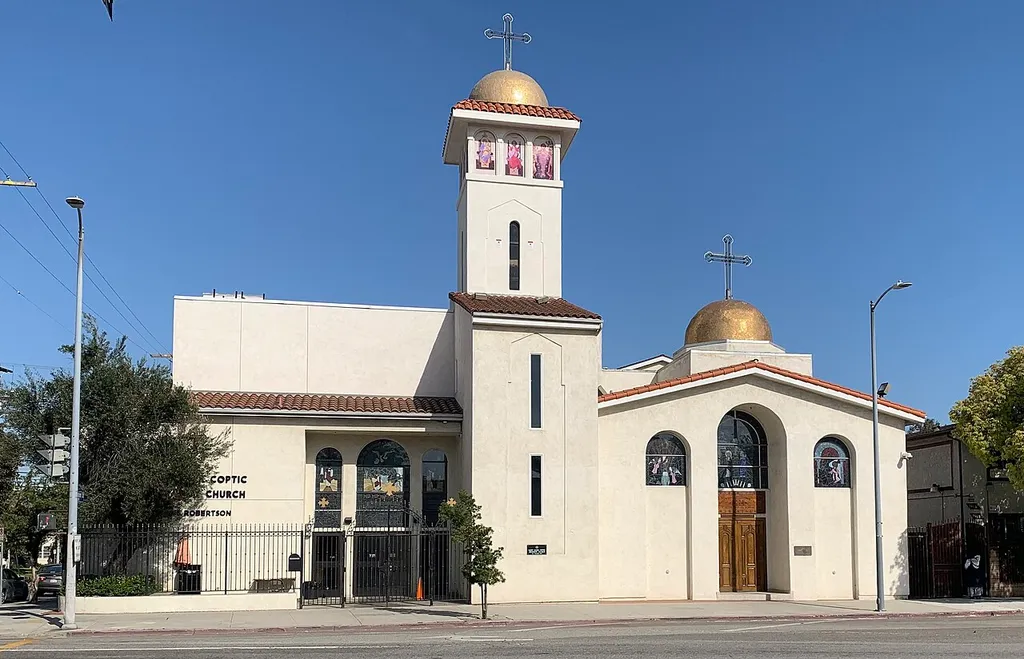 St. Mark Coptic Orthodox Church in Los Angeles, California, United States as of April 2021.