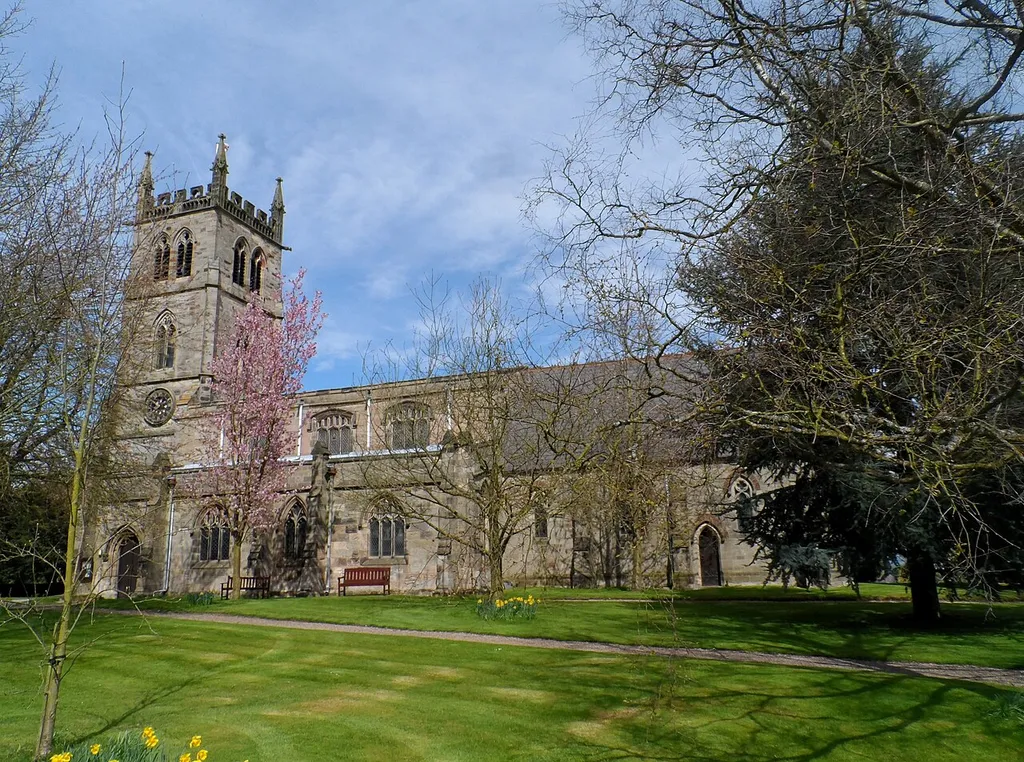 Photograph of St Werburgh's Church, Hanbury, Staffordshire, England