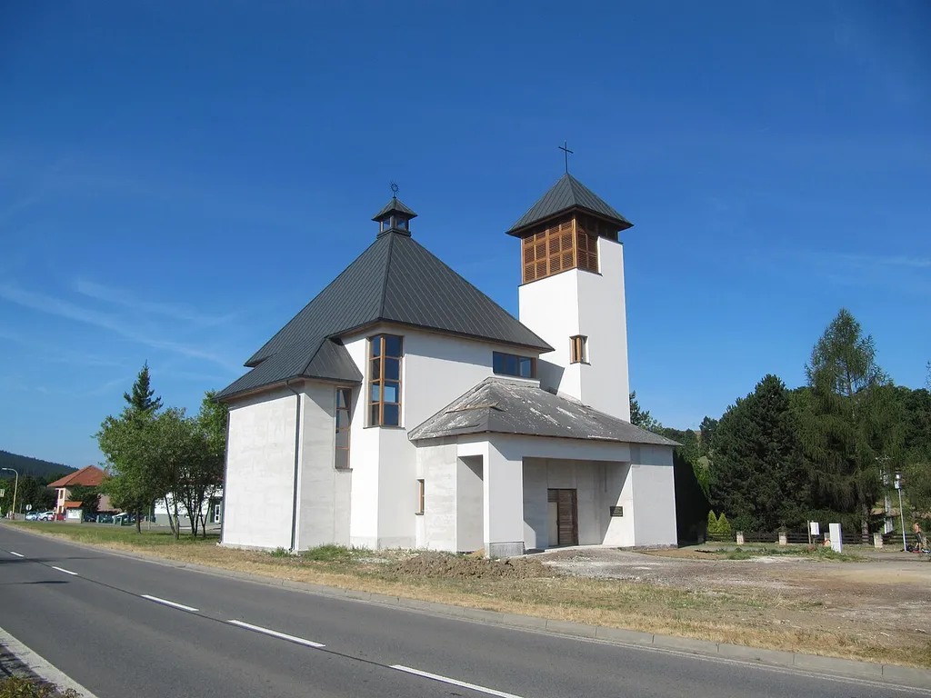 Dolní Lhota, Zlín District, Czech Republic. Church of Our Lady of Mount Carmel.