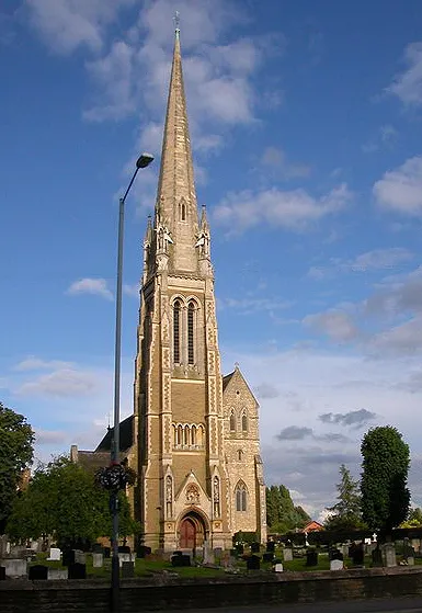 St Marie's Roman Catholic church, Rugby, Warwickshire, seen from the west