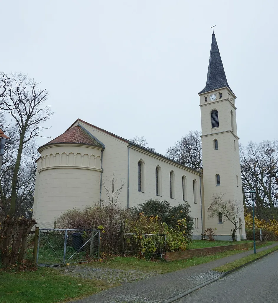 North-eastern view of the church in Hammer , Liebenwalde municipality , Oberhavel district, Brandenburg state, Germany