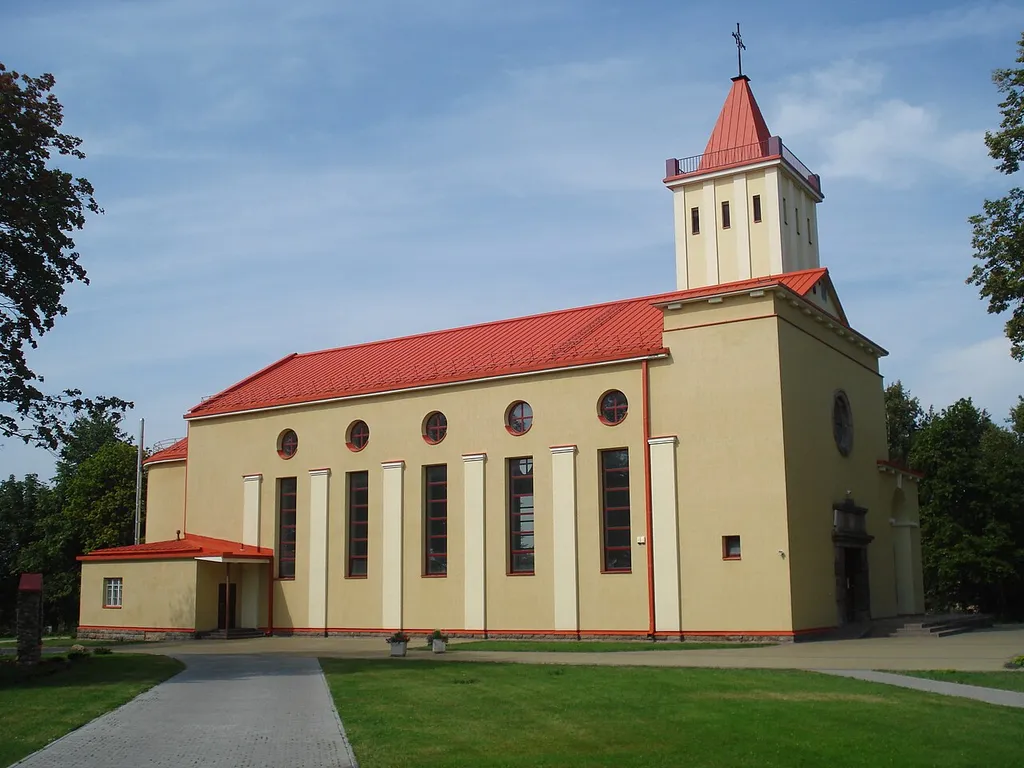 Church of Our Lady Queen of Peace (Vilniaus Švč. M. Marijos, Taikos Karalienės bažnyčia) in Naujoji Vilnia (Parko g. 15)