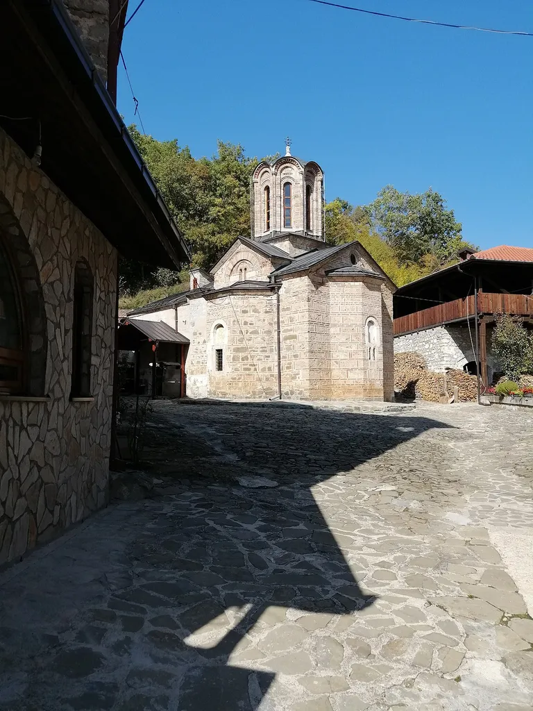 View of Sts. Michael and Gabriel Church in the village Kučevište