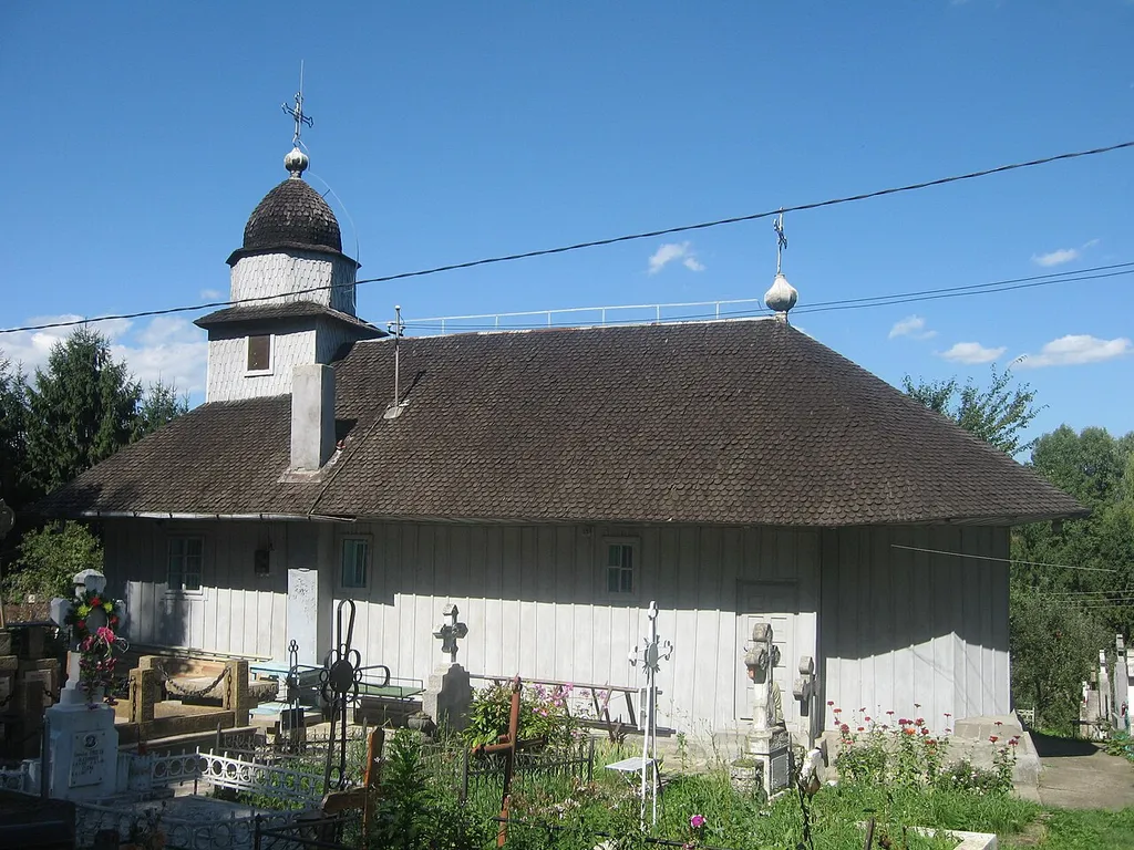 Wooden church in Fălticeni, Romania