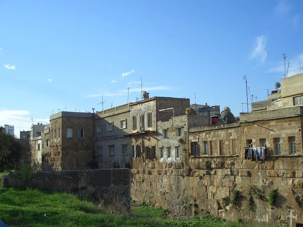 Fortification wall and moat of the Citadel of Tartus