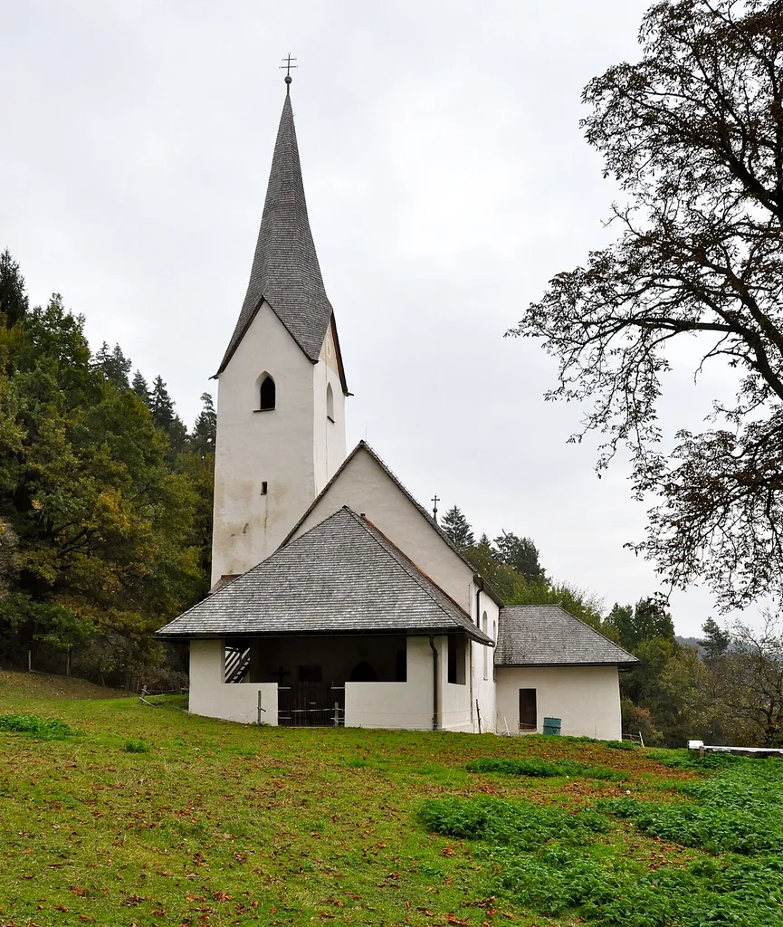 Subsidiary church Saint Andrew in Wutschein, market town Magdalensberg, district Klagenfurt Land, Carinthia, Austria, EU