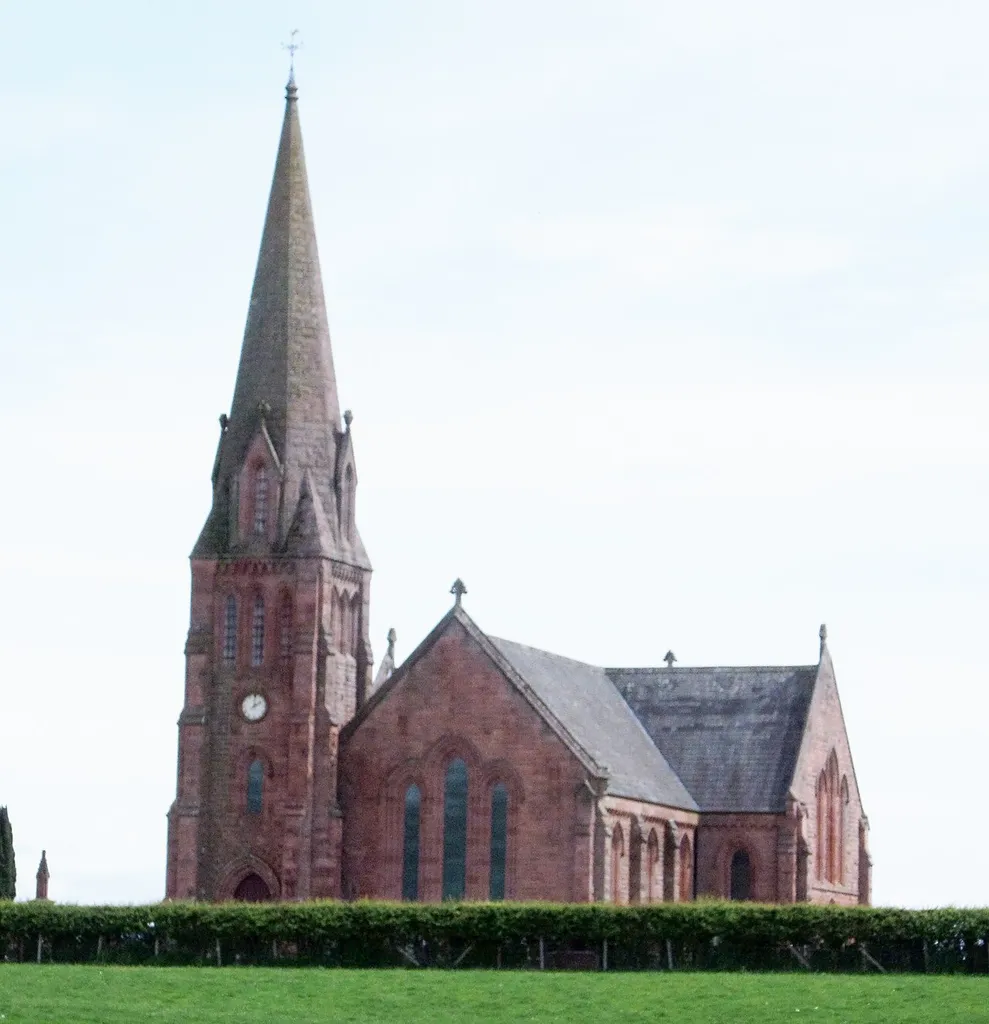 Penpont parish church, Dumfries &amp; Galloway, Scotland. View from the main street.