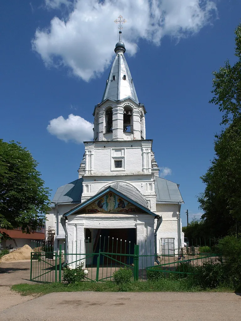 The Transfiguration church in Spas-Zagorye (Maloyaroslavets district, Kaluga Oblast, Russia). Built by 1696. Listed heritage 4000179000.