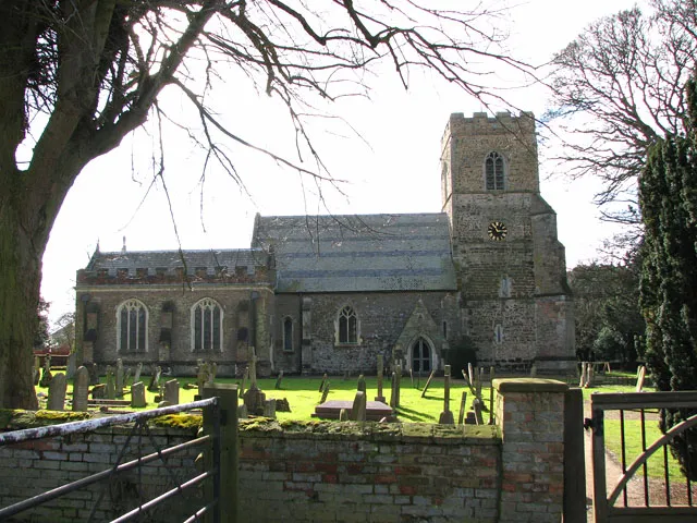 Holy Trinity church in Stow Bardolph. The church of the Holy Trinity is situated in a cul-de-sac, flanked by the old rectory which presently serves as a Preparatory school and Montessori nursery. Church Farm Rare Breeds Centre is a little further down the lane towards where the road ends, bisected by the A10 road. The church is of Norman origins and was extensively restored in the mid-1800s, the architect having been John Raphael Brandon. The church furnishings > 1737324 date from this time but the Charles II (1630-1685) royal arms > 1737336 is described as being one of the finest sets in Norfolk. The most noteworthy feature of the church is the Hare Chapel > 1737312 and the monuments it houses. The chapel was built by John Hare in 1642 as a mausoleum for members of the Hare family. Accessible via a door in the chancel south wall one steps into a light and airy room which houses a number of extraordinary monuments dating from the 17th to the 19th century > 1737355 - 1737351.