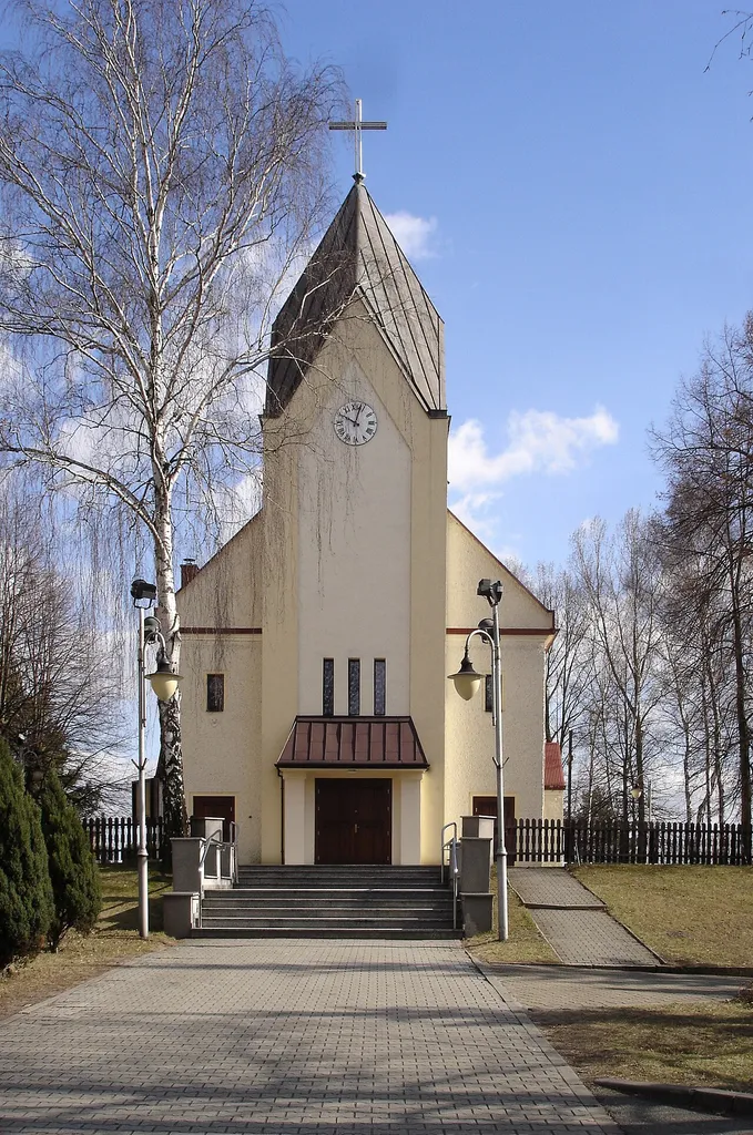 Church of the Exaltation of the Holy Cross in Ruda Śląska-Halemba (Kłodnica), Poland.
