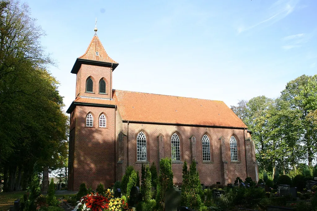 Church in Blomberg (district of Wittmund, East Frisia, Germany)