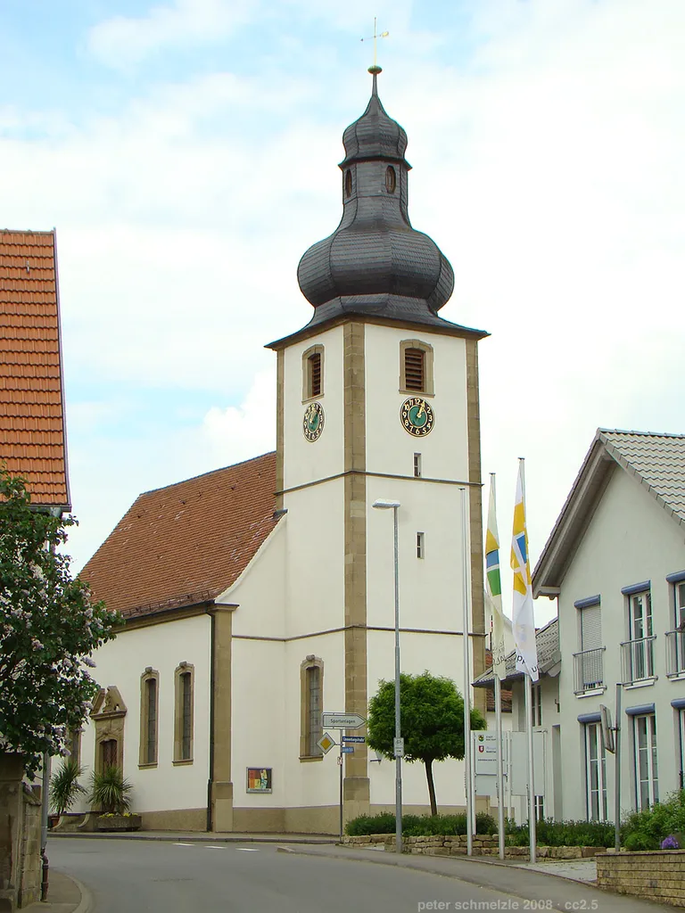 Kirche in Babstadt, erbaut 1738, erneuert 1909