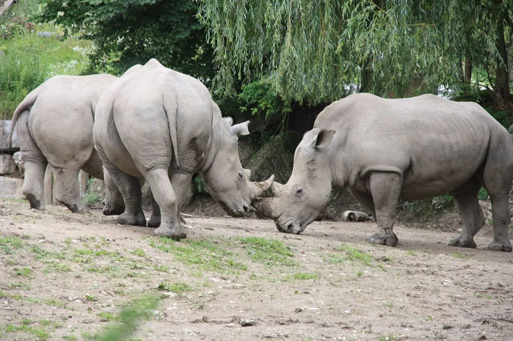 Nashörner im Zoo Salzburg
