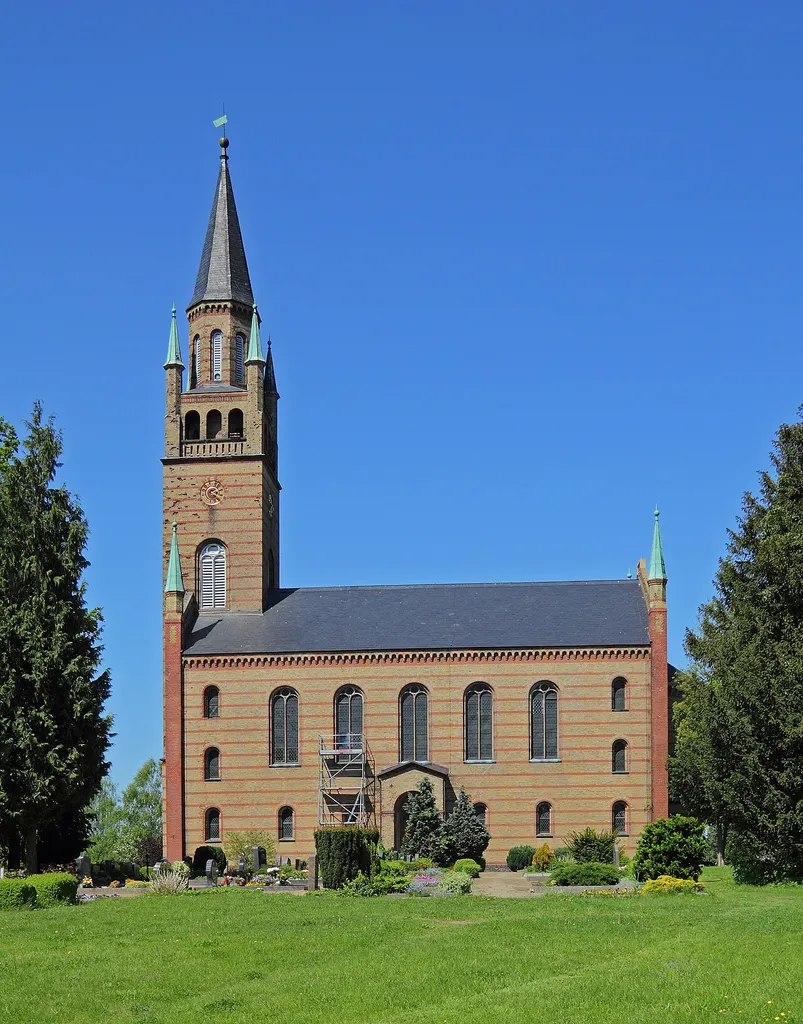 Village church in Langen, Fehrbellin municipality, Ostprignitz-Ruppin district, Brandenburg state, Germany