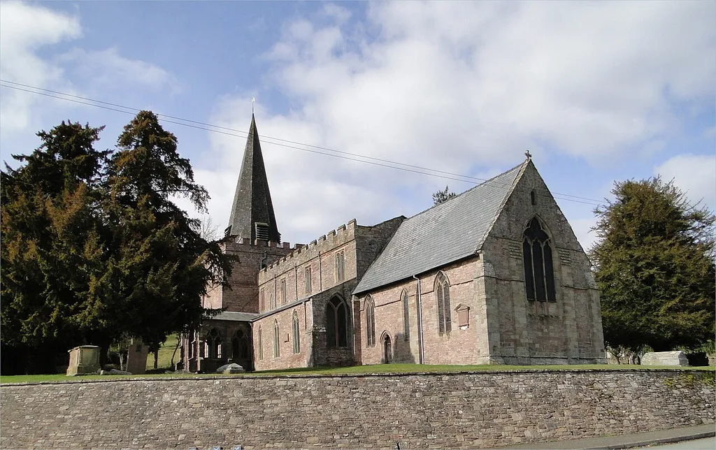 St Mary's parish church, Dilwyn, Herefordshire, seen from the southeast