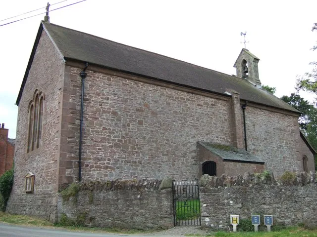 St. John the Baptist at Wollaston, near to Wollaston, Shropshire, Great Britain. A well preserved stone church in a tiny Shropshire hamlet