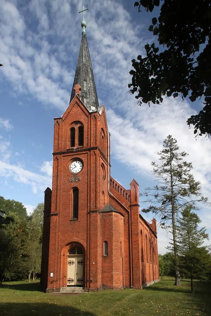 Groß Breese, Alley of Gross Breese: Village Church Evangelic Church was build in the year 1879.