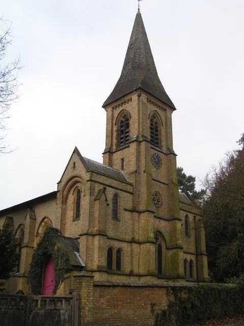 West front of St Peter's parish church, Church Road, Southborough, Kent, England, seen from the northwest