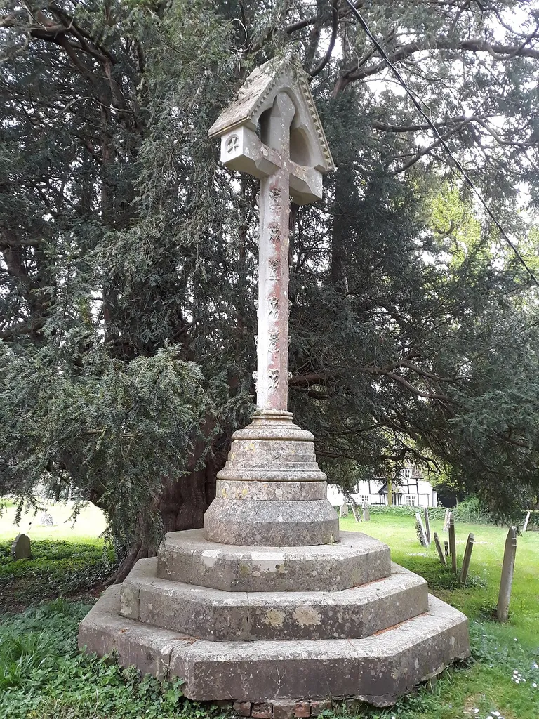 Churchyard preaching cross, Upper Farringdon, Hampshire. Grade II listed. Said to have been used by naturalist Gilbert White.