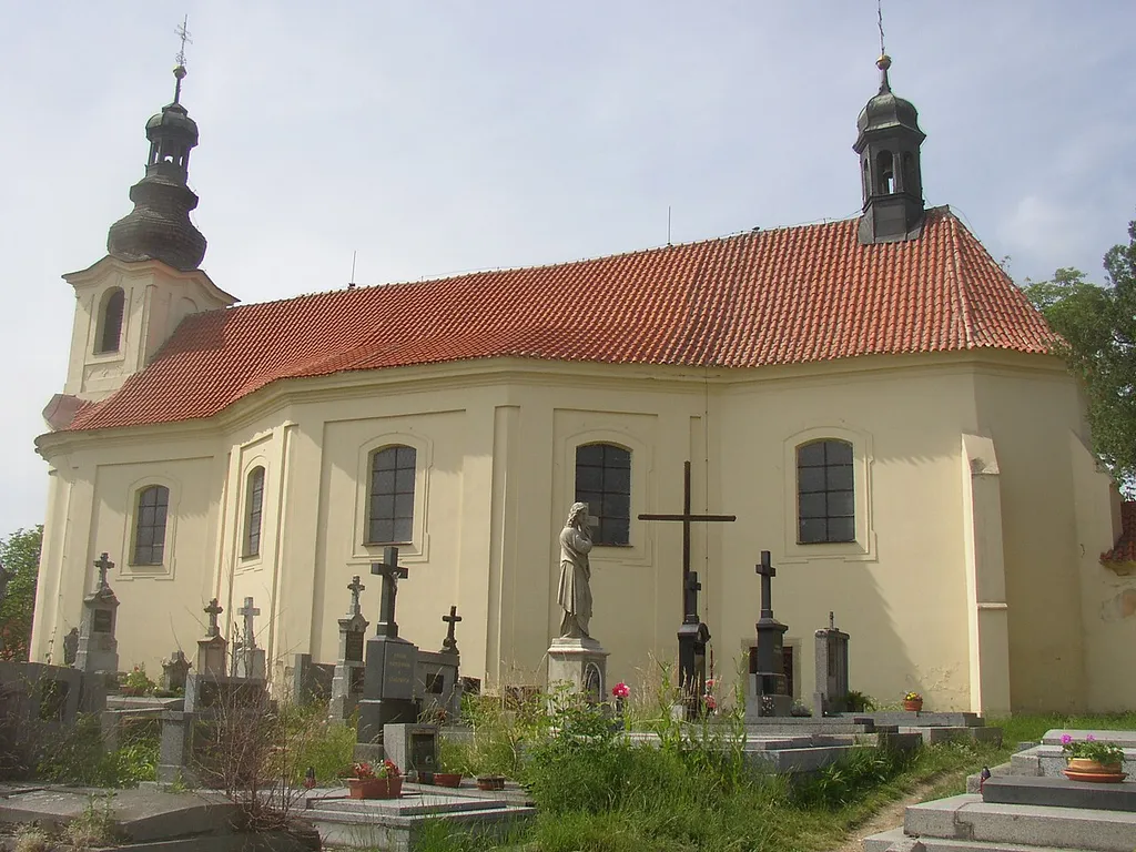 St James the Great church in Tachlovice, Czech Republic.