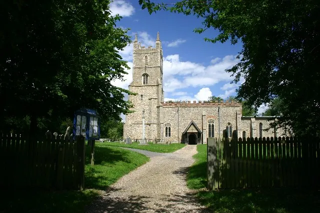 All Saints' parish church, Chevington, Suffolk, seen from the south