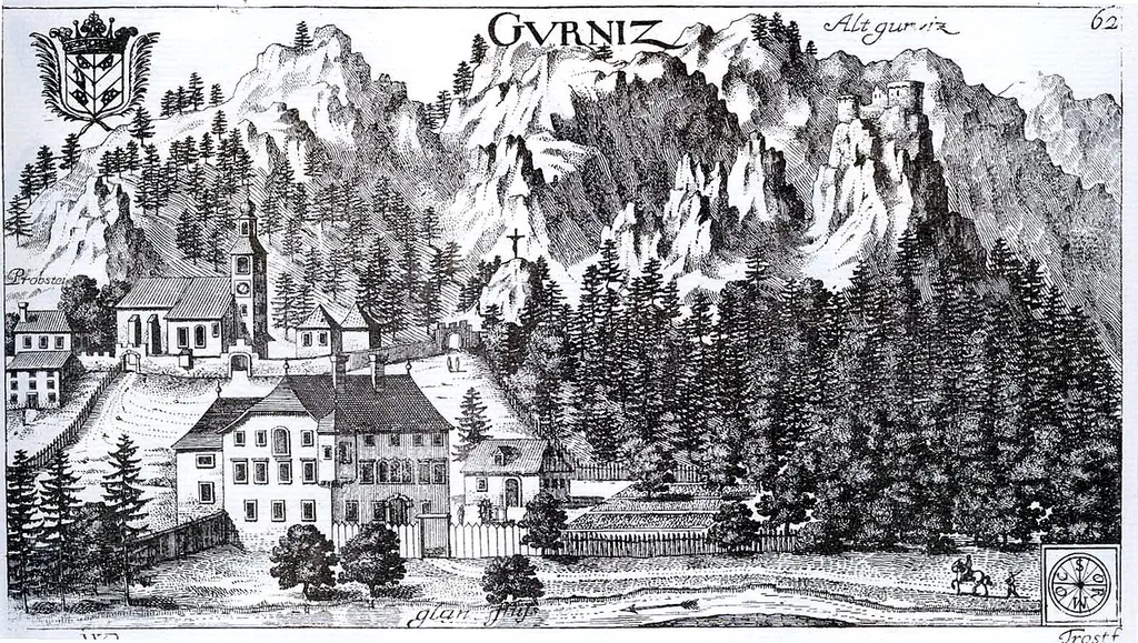Castle of Gurnitz in the Carinthian municipality Ebenthal in Kärnten in Carinthia / Austria / European Union.