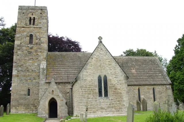 St Andrew's parish church, Bywell, Northumberland, seen from the south
