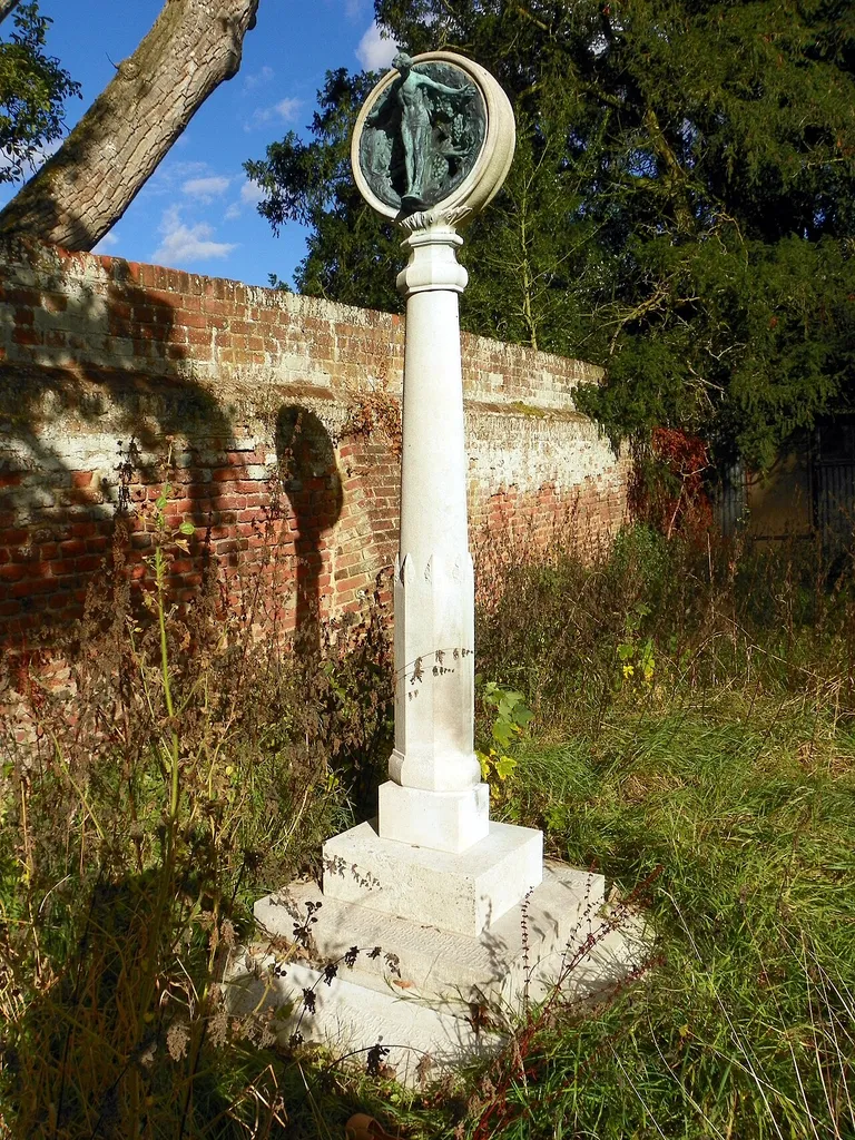 Memorial Cross at St Andrews Churchyard, Much Hadham, Hertfordshire, 29 September 2012. This is a Grade II Listed Building.