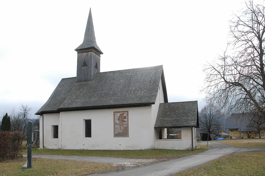 Subsidiary church Saint Leonard at Selkach (Želuče) in the municipality Ludmannsdorf (Bilčovs), district Klagenfurt-Land, Carinthia, Austria