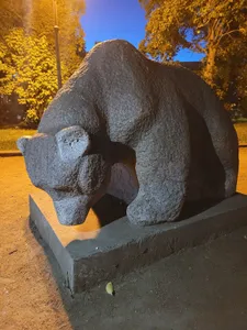 Second sculpture of bear from Vyborg old railway station