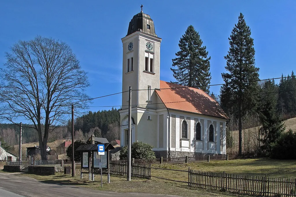 Church of St. Josephin Loučná nad Nisou. Jablonec nad Nisou District, Czech Republic.