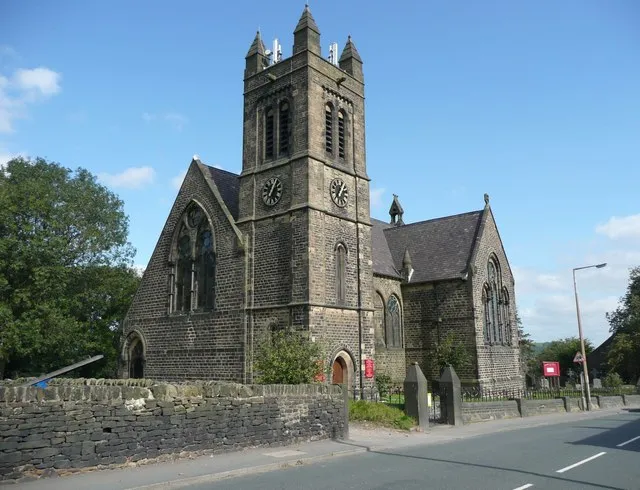 St Thomas's Church, Rochdale Road, Greetland This was built in 1860, designed by Thomas Rushworth. (information from the Pevsner guide) The parish was created in 1862, from Elland with Greetland parish.