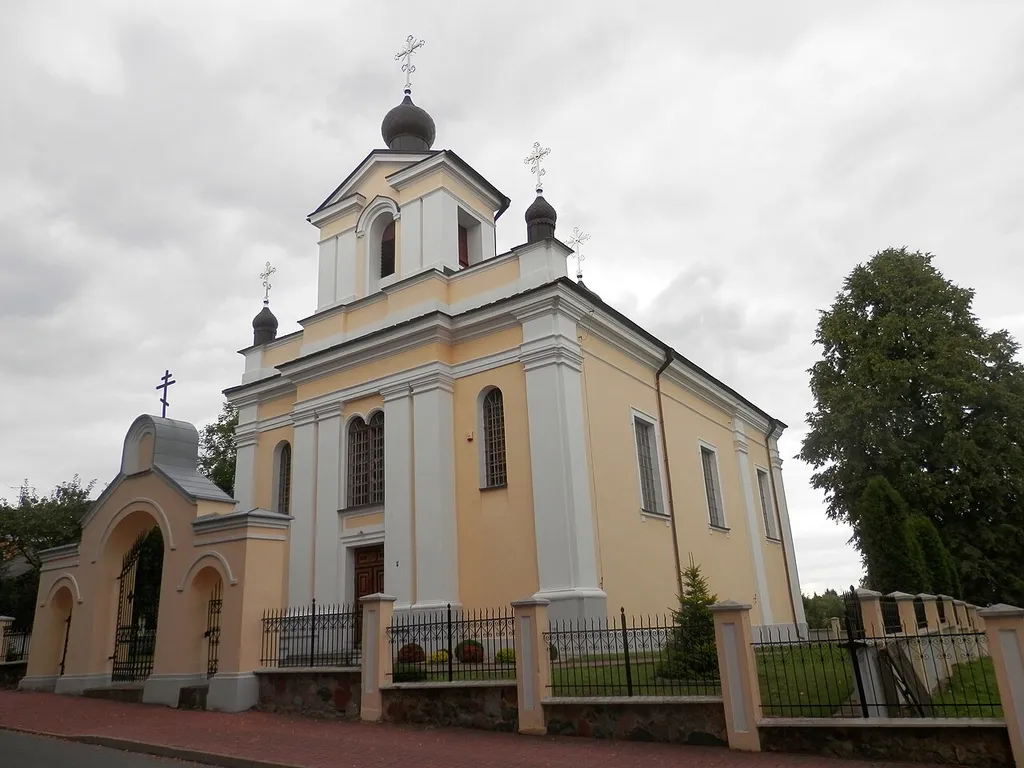 Drohiczyn on the bank of the Bug River, Poland. Orthodox church of st. Nikolai