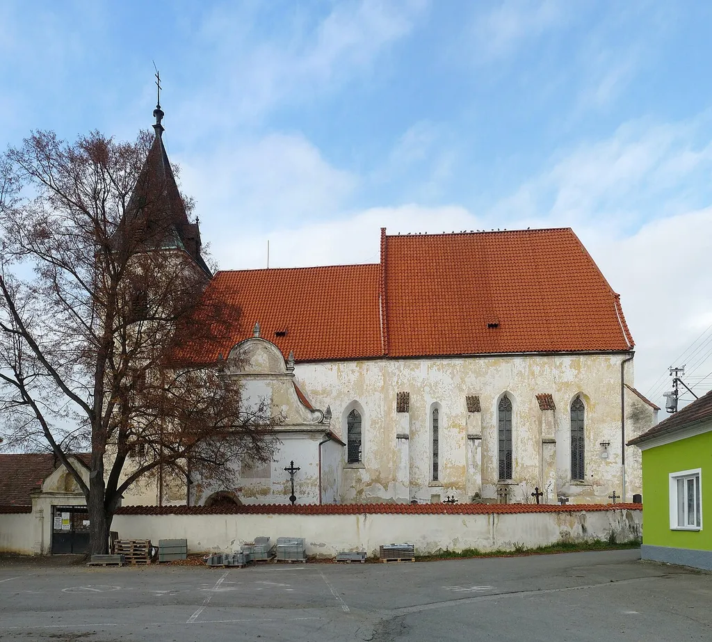 St Nicholas Church in the village of Němčice, Prachatice District, South Bohemian Region, Czech Republic.