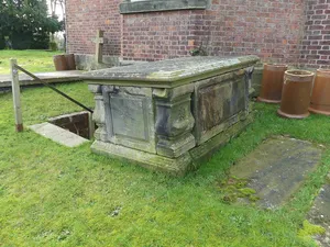 Table tomb by east wall of St Luke's Church