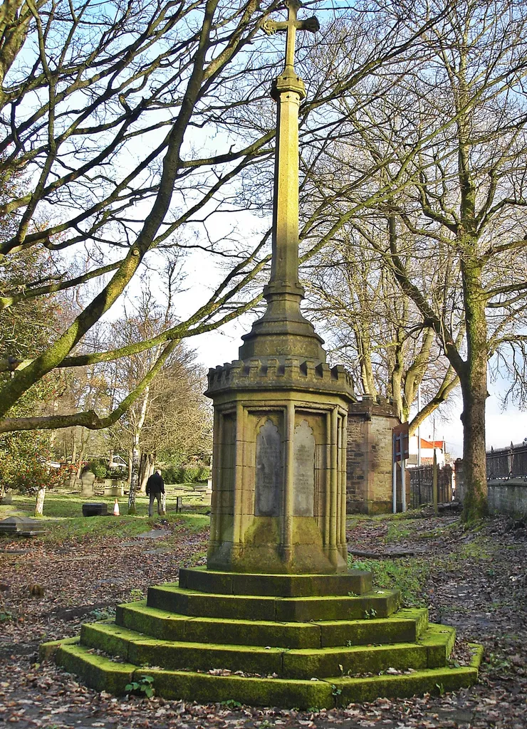 Hulton Memorial to members of the Hulton family in St Mary's churchyard, Deane, Bolton, UK. It is a Grade II listed structure.
