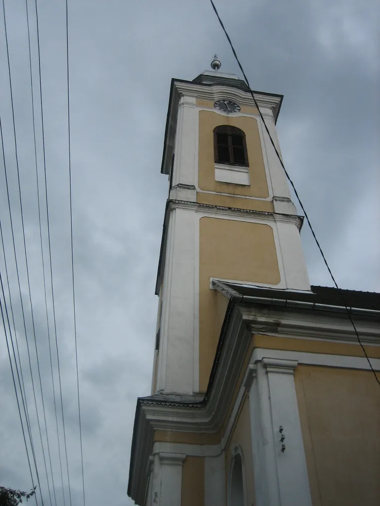 The tower of the Small Reformed church in Targu Mures)