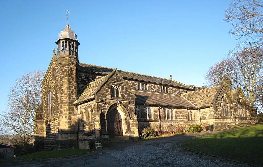 New Life Community Church, Haw Lane, Yeadon Leeds LS19 7JR. Formerly St Andrew's Parish Church (C of E). Built by Thomas Healey of Bradford in 1891 and is Grade II listed.