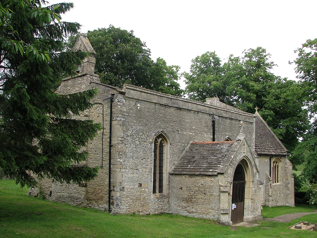 Parish church of St John the Baptist, Slipton, Northamptonshire, seen from the southwest