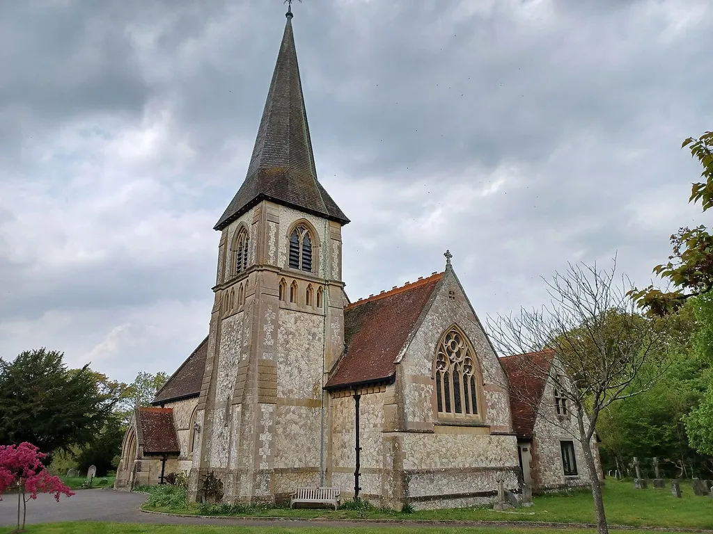 St. John the Baptist's Church, Greatham, Hampshire, England. 1875, Grade II listed.