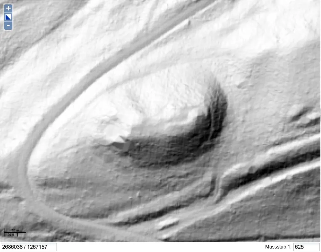 Burgstelle Altenteufen (Lidar GIS Kt.ZH)