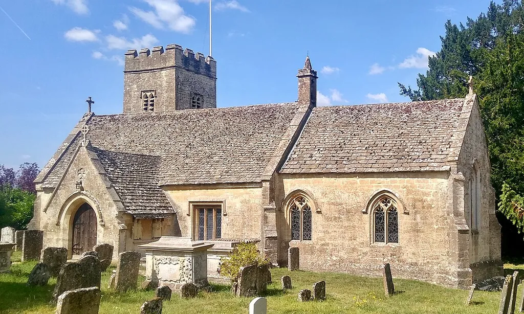 St Peter's Church, Little Barrington, Gloucestershire, in August 2025