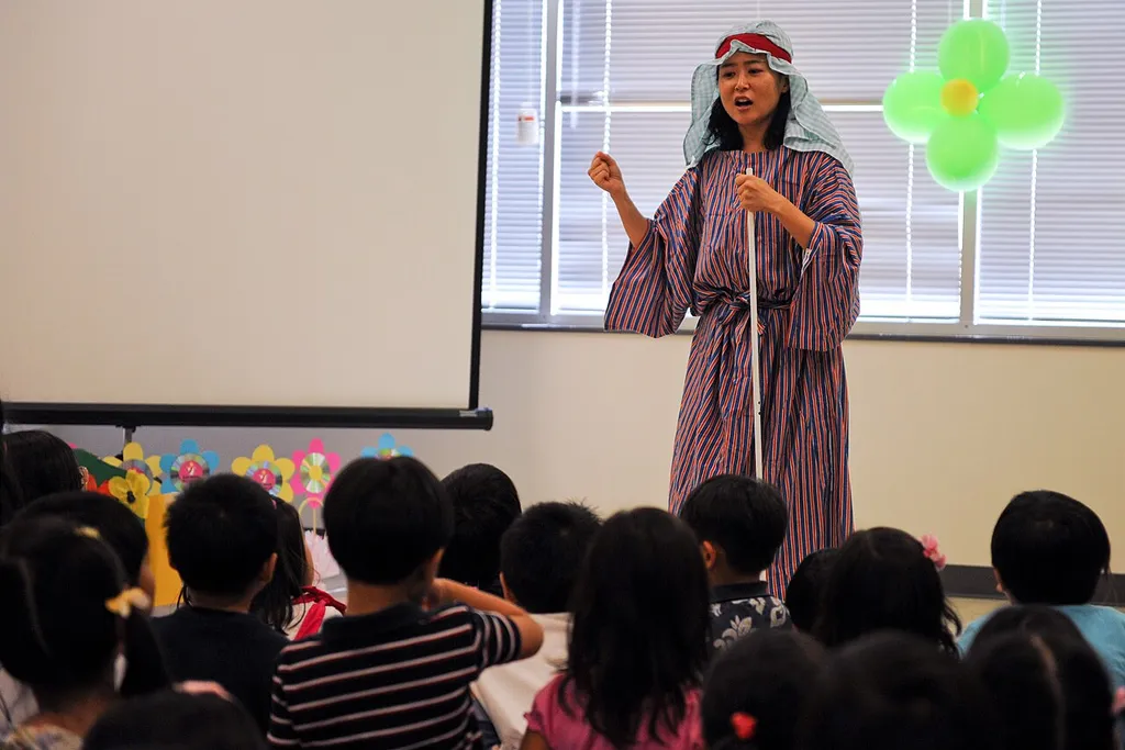A Sunday school class at Korean Central Presbyterian Church