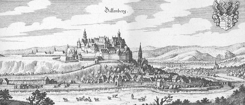 This is a scan of the historical document: Title: Dillenburg - Topographia Hassiae language: german