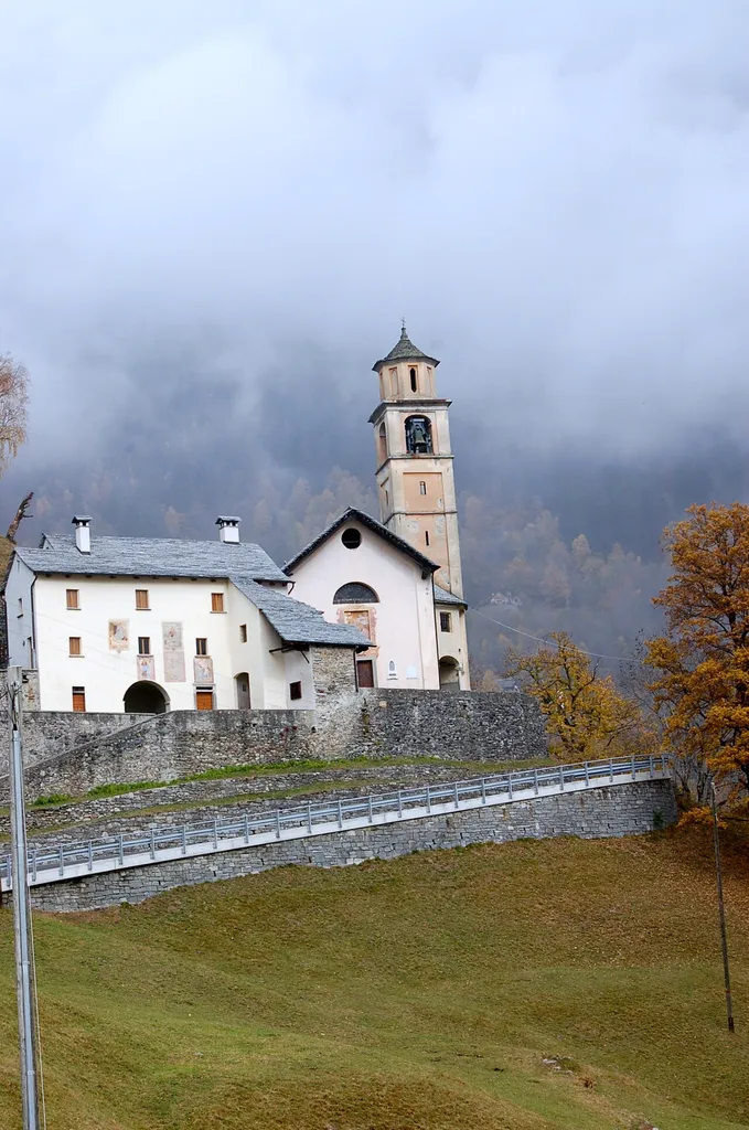 The main part of the town is steep downhill from the church. That means at least every Sunday residents make the trek both up and downhill to go to church.