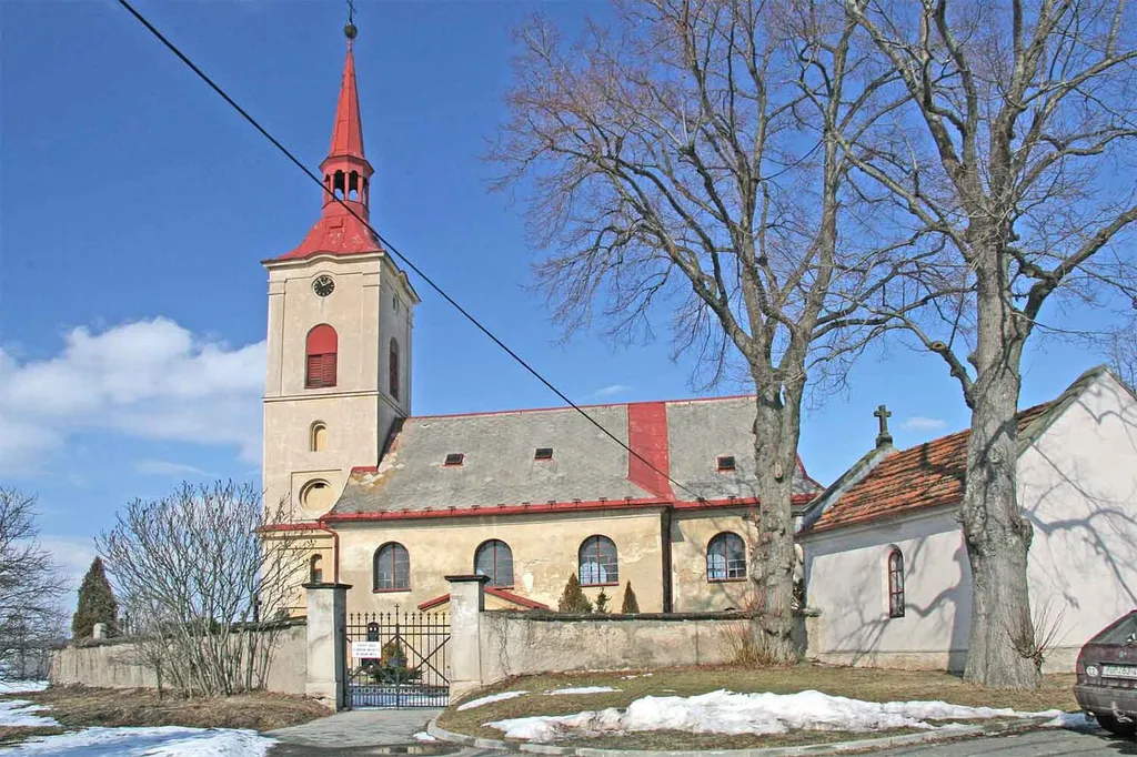 Church of SS Peter and Paul in Slatina (near Vysoké Mýto), Ústí nad Orlicí District, Czech Republic.